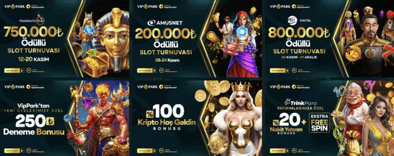 Vippark bonus ve turnuvalar